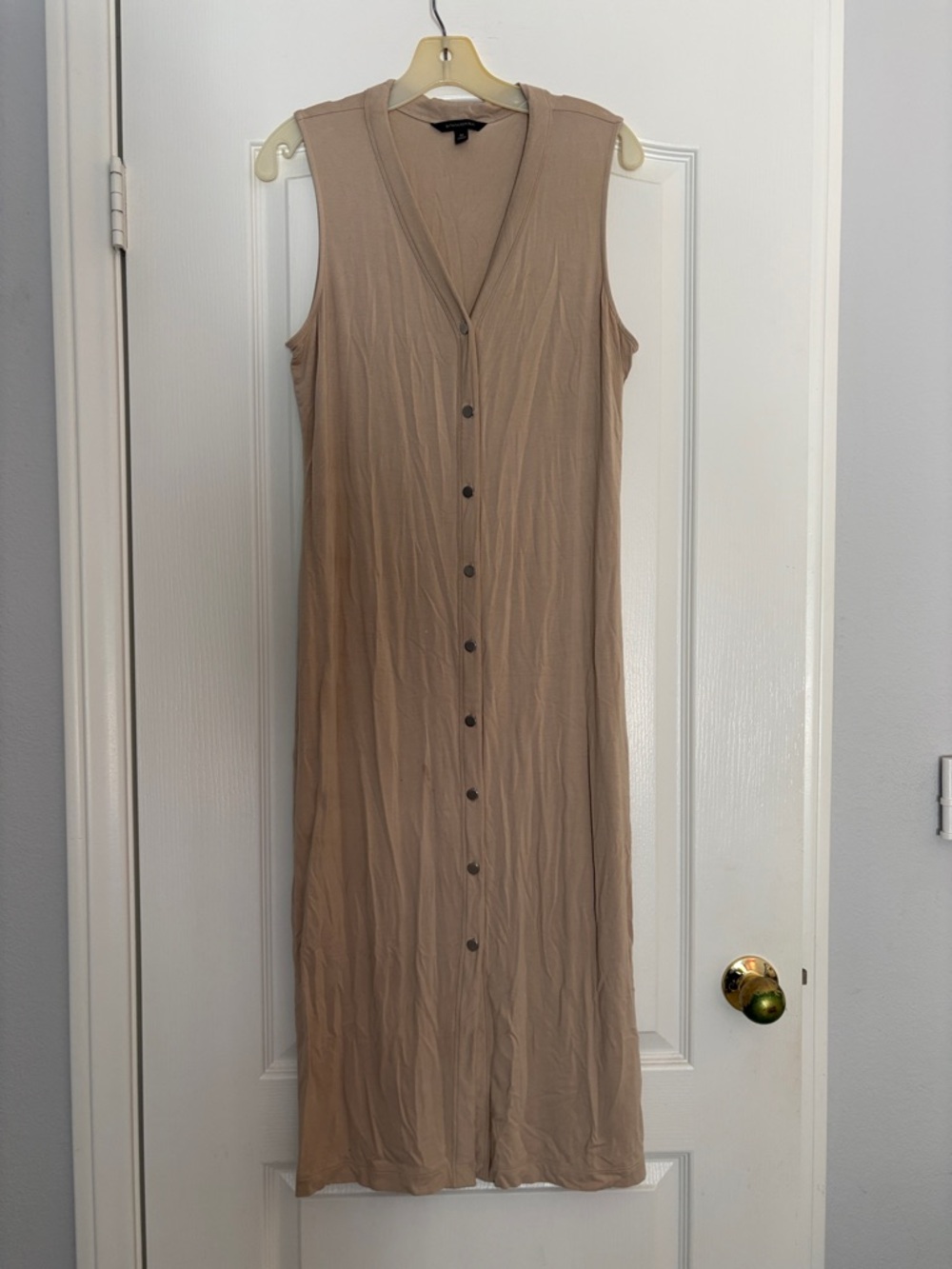 Banana Republic Soft Beige Button Up Maxi Dress (M)